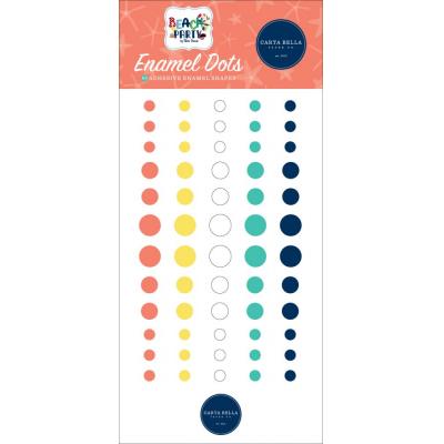 Carta Bella Beach Party Sticker Embellishments - Enamel Dots